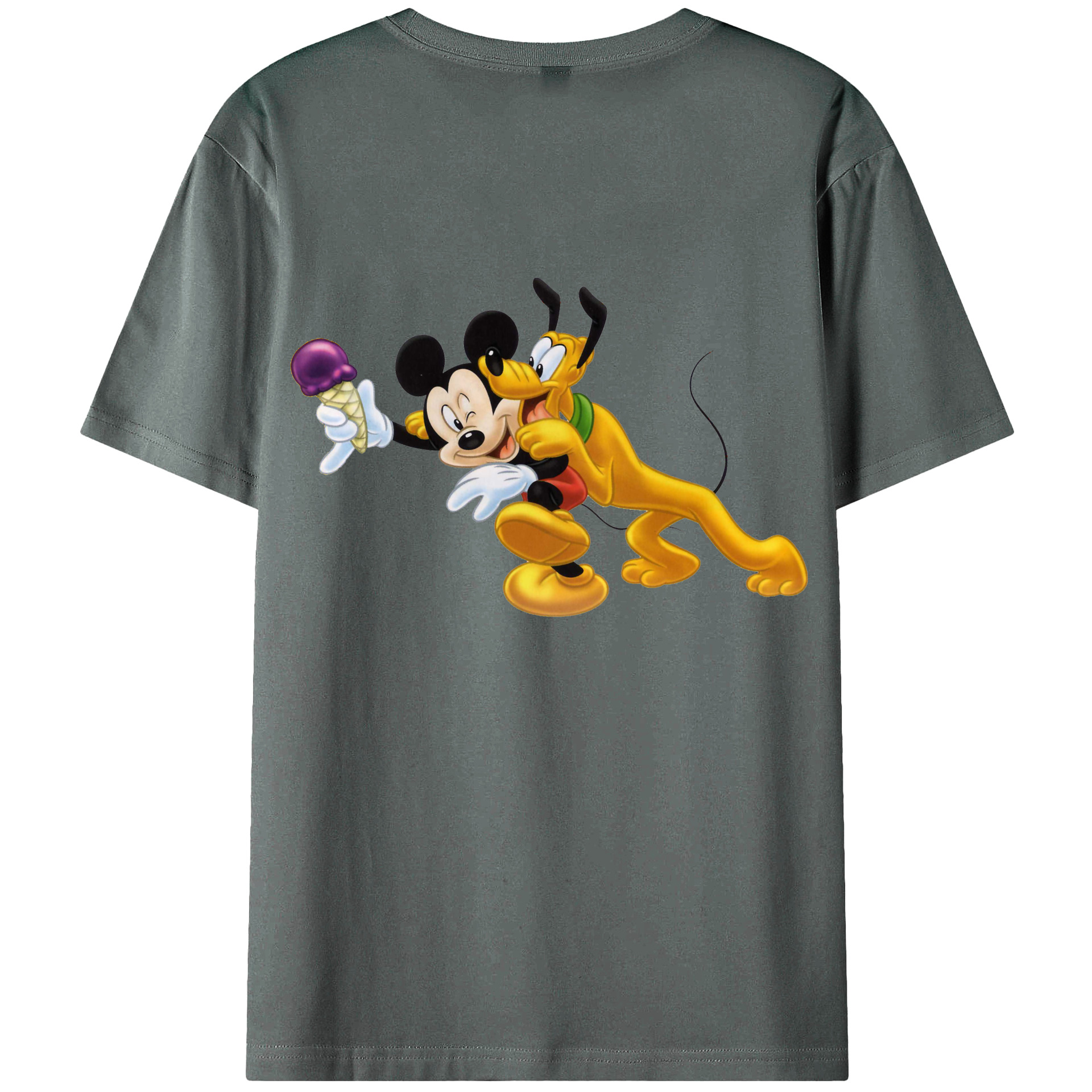 （画像用） ミッキーマウス Mickey Mouse 綿100％半袖Tシャツ（背面プリント）